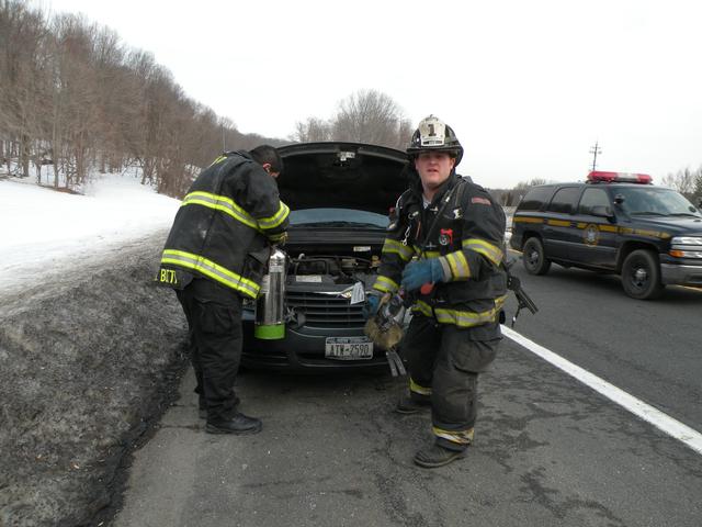 Car fire I-684 